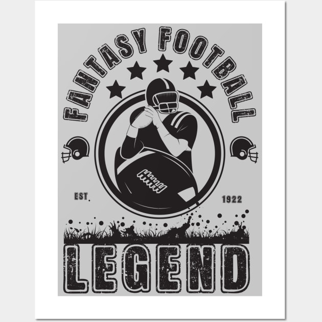 Fantasy Football Legend Wall Art by Myartstor 